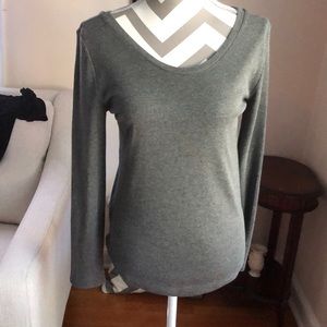 Loft Long Sleeve Grey Top